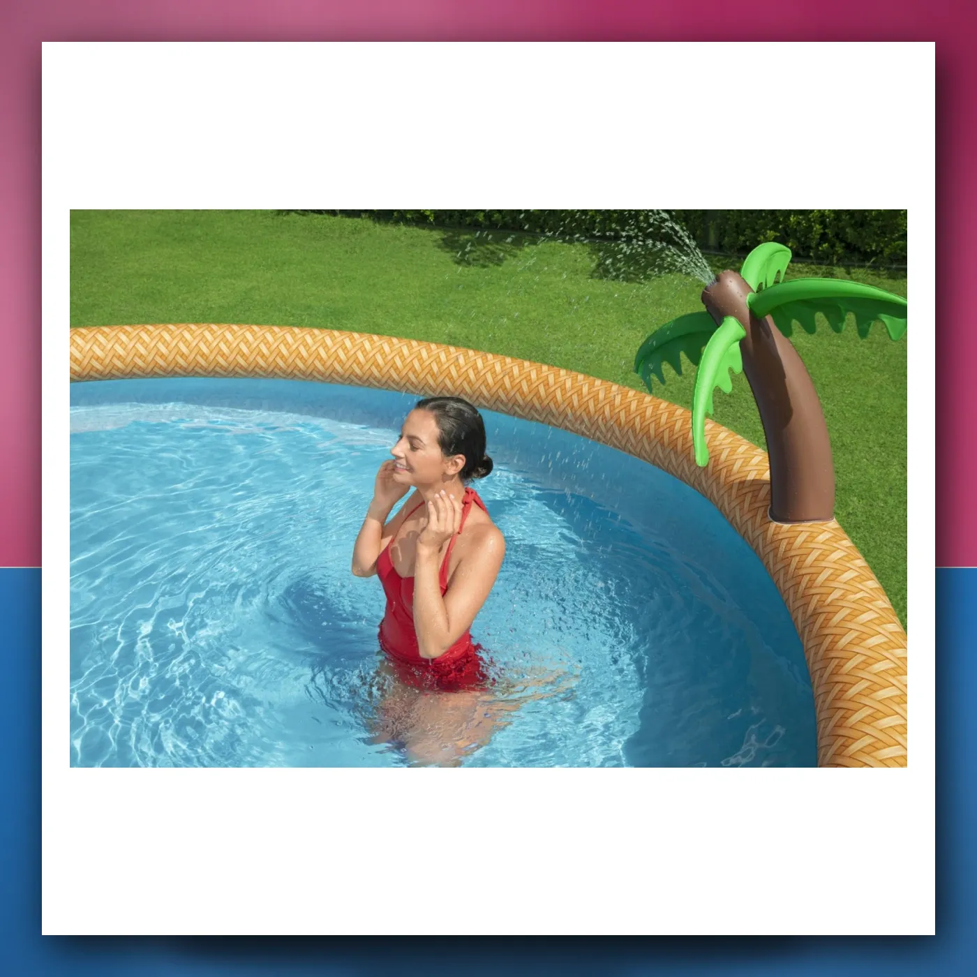 Bazenić razuporni s Tušem za djecu Tropski 457x84cm 15FT BESTWAY - slika 1