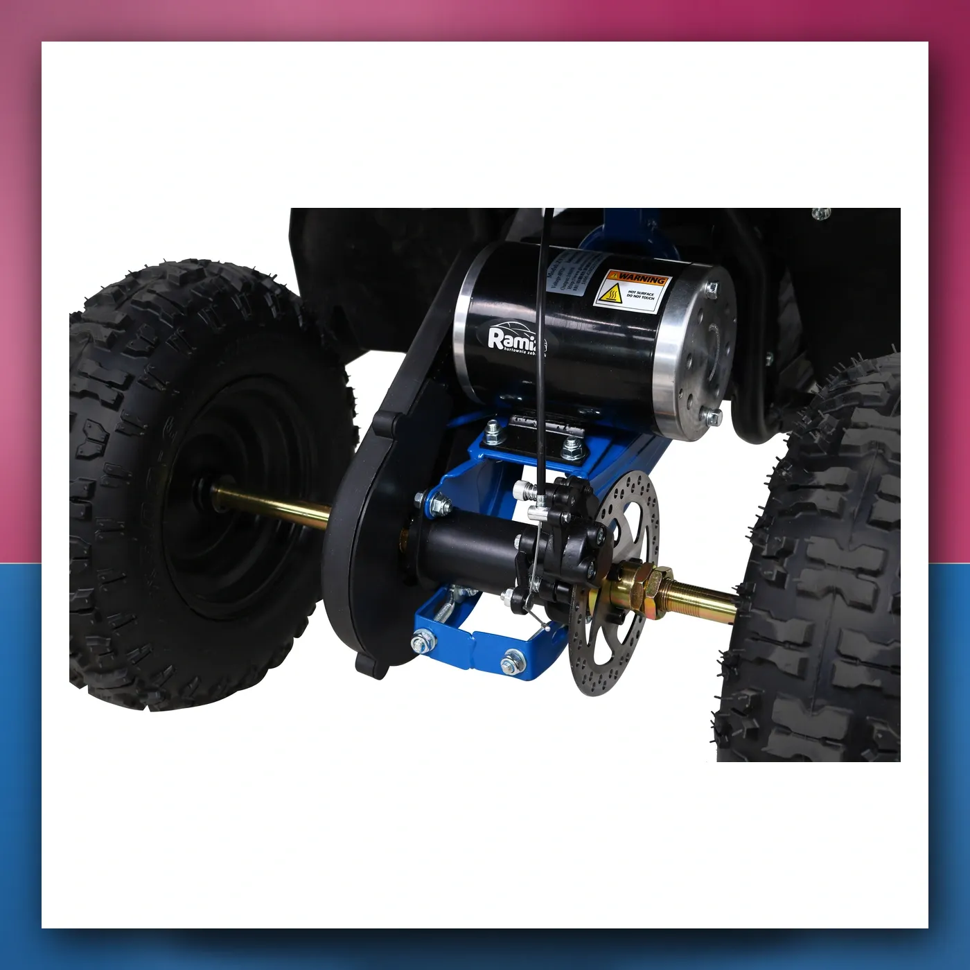 Četverocikl E - STAR na akumulator plavi 35km / h + Motor 1000W + Kotači pumpano + Regulacija sjedala - slika 1