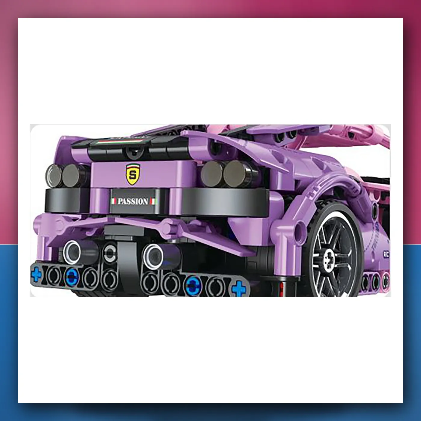 Set kockica Mali auto Sportske roze 652el. - slika 1