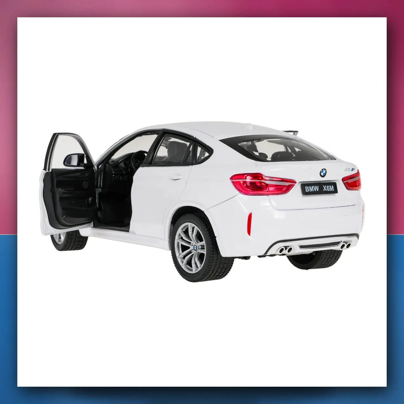 Metalni automobil BMW X6M 1:24 bijeli RASTAR - slika 1