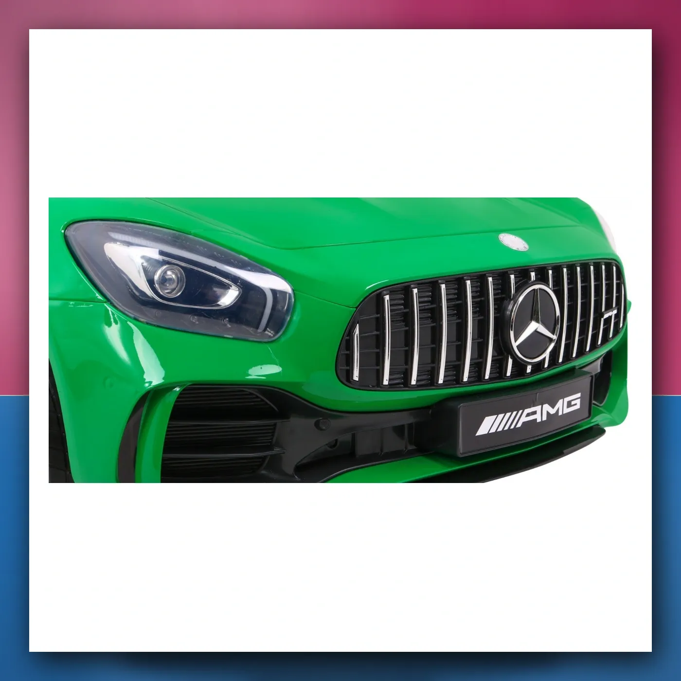 Mercedes - Benz GT R za djecu Lakir zeleni 4x4 - slika 1