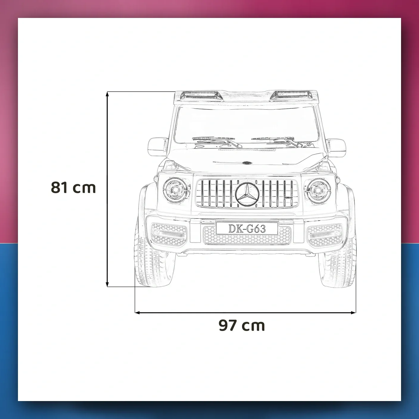 Auto na akumulator Mercedes Benz G63 AMG XXL STRONG MP4 bijeli - slika 1