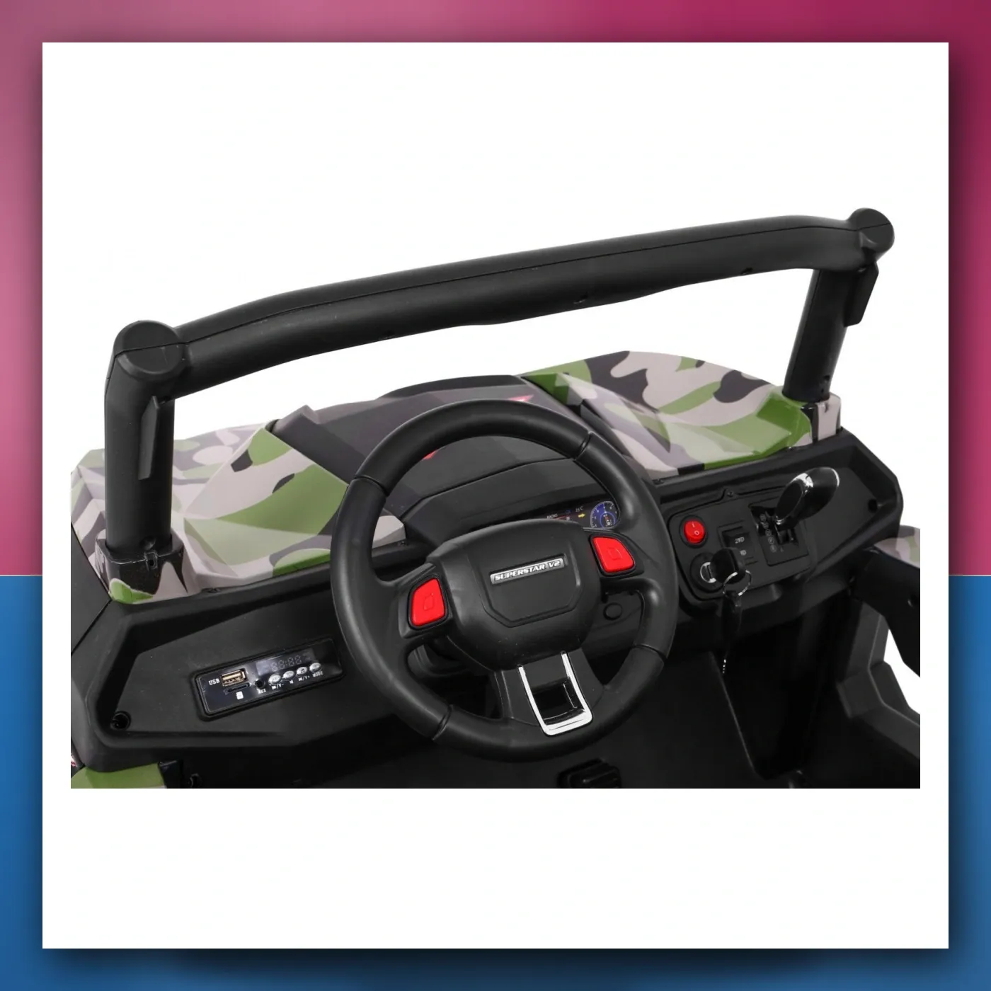 Buggy SuperStar za djecu Moro + Pogon 4x4 + Daljinski upravljač + Prtljažnik + MP3 + LED + Blokada vrata - slika 1