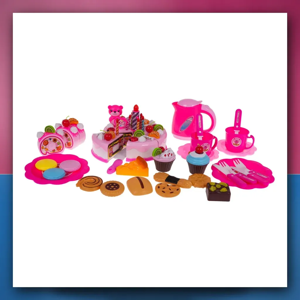 set Rođendanski Prihvat Torta rozi - slika 2