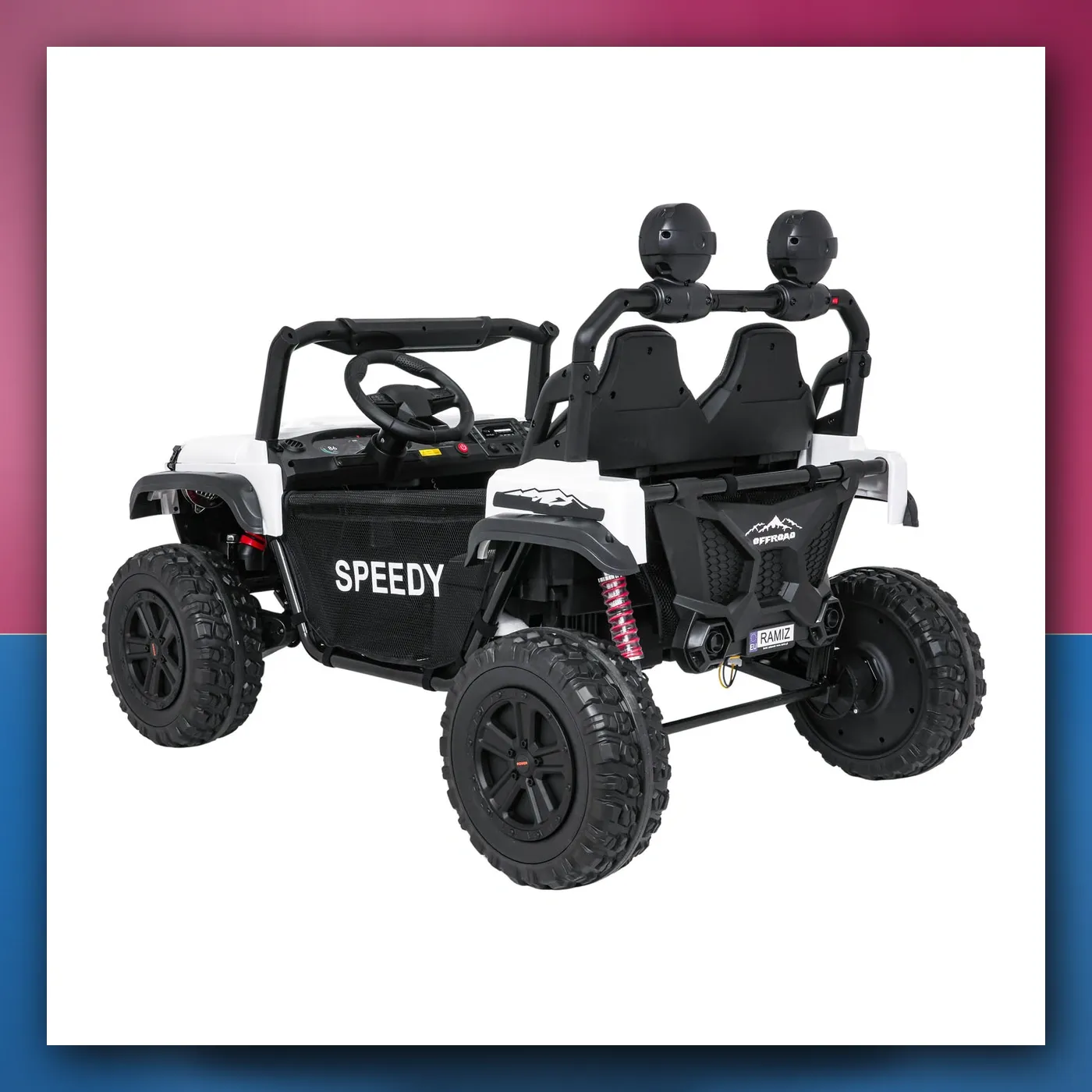 Auto na akumulator Terenski PASSION 4x4 bijeli - slika 1