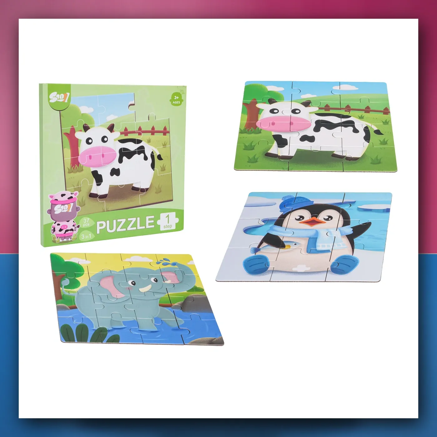 Magnetične Puzzle Životinje + Knjižica - slika 1