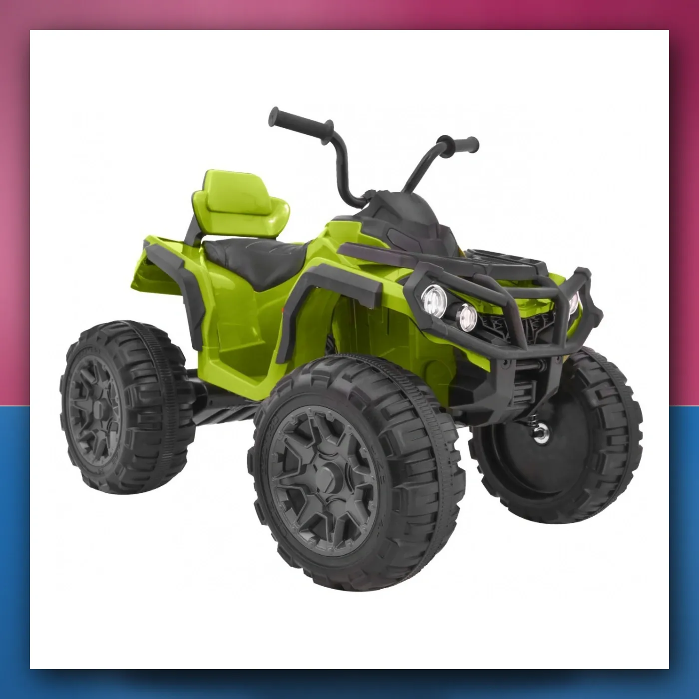 Četverocikl ATV 2. 4GHz na akumulator za djecu - zeleni + Daljinski upravljač + EVA kotači + Radio + MP3 + Lagani Start - slika 1