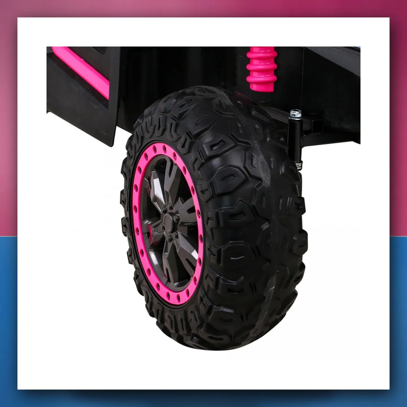 Buggy ATV Racing na akumulator za 2 djece ružičasti + 4×4 + daljinski upravljač + lagani start + MP3 + LED