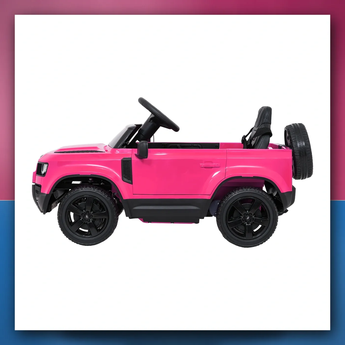 Auto na akumulator Land Rover Defender ružičasti