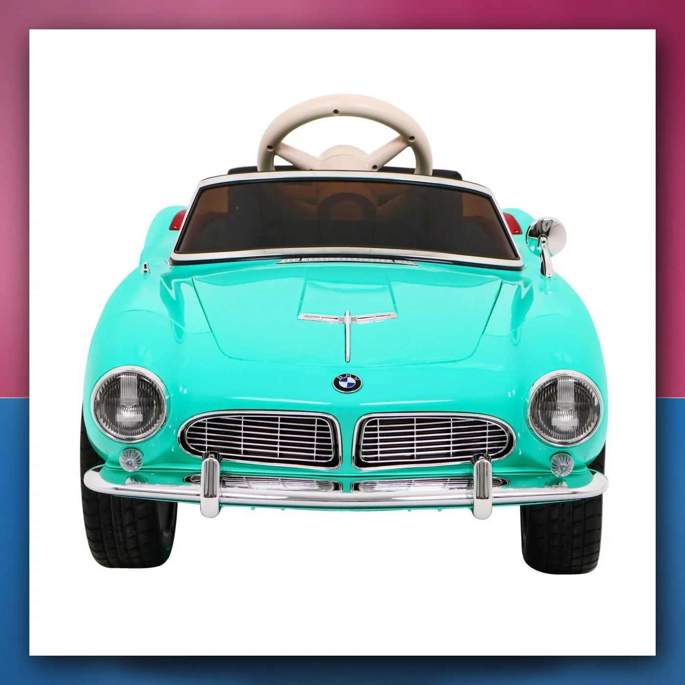 Mali auto BMW 507 Retro električne za djecu zeleni - slika 1