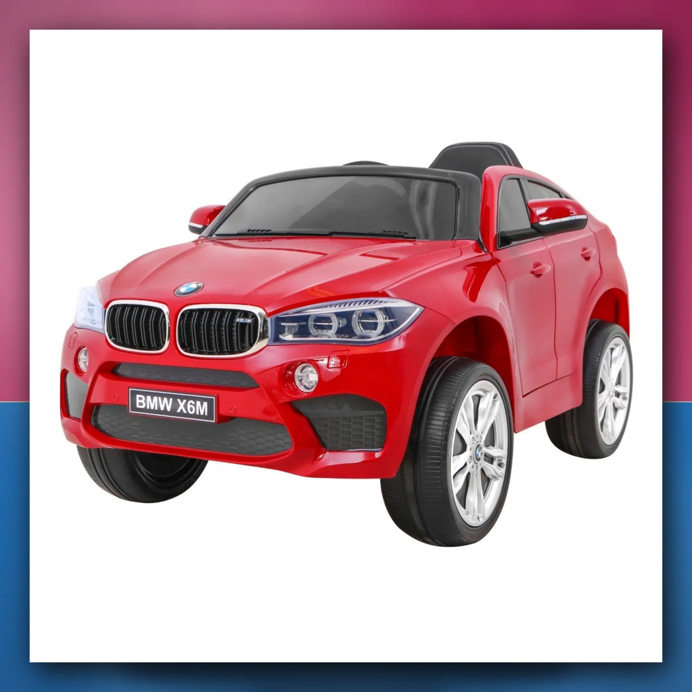 BMW X6M Električne Mali auto za djecu, crveni SUV + Daljinski upravljač - slika 1