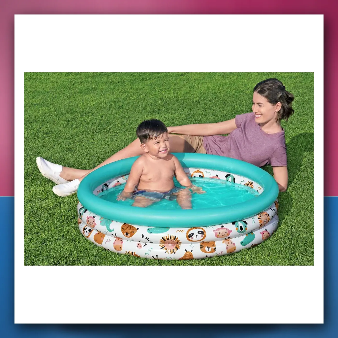 BESTWAY dječji napuhujući bazen Ribice 102 x 25 cm + zakrpa za popravak - slika 1