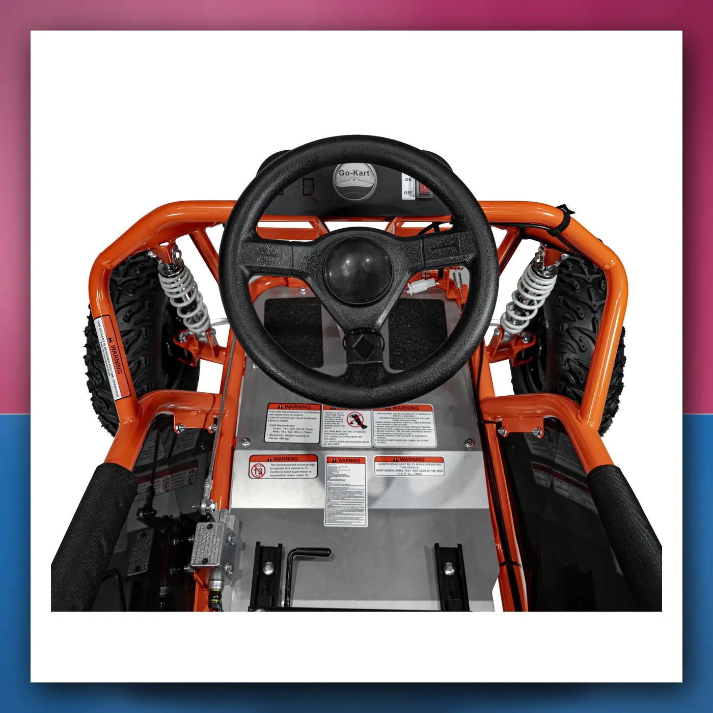 Auto na akumulator Gokart Motorni BLATO MONSTER narančasti - slika 1