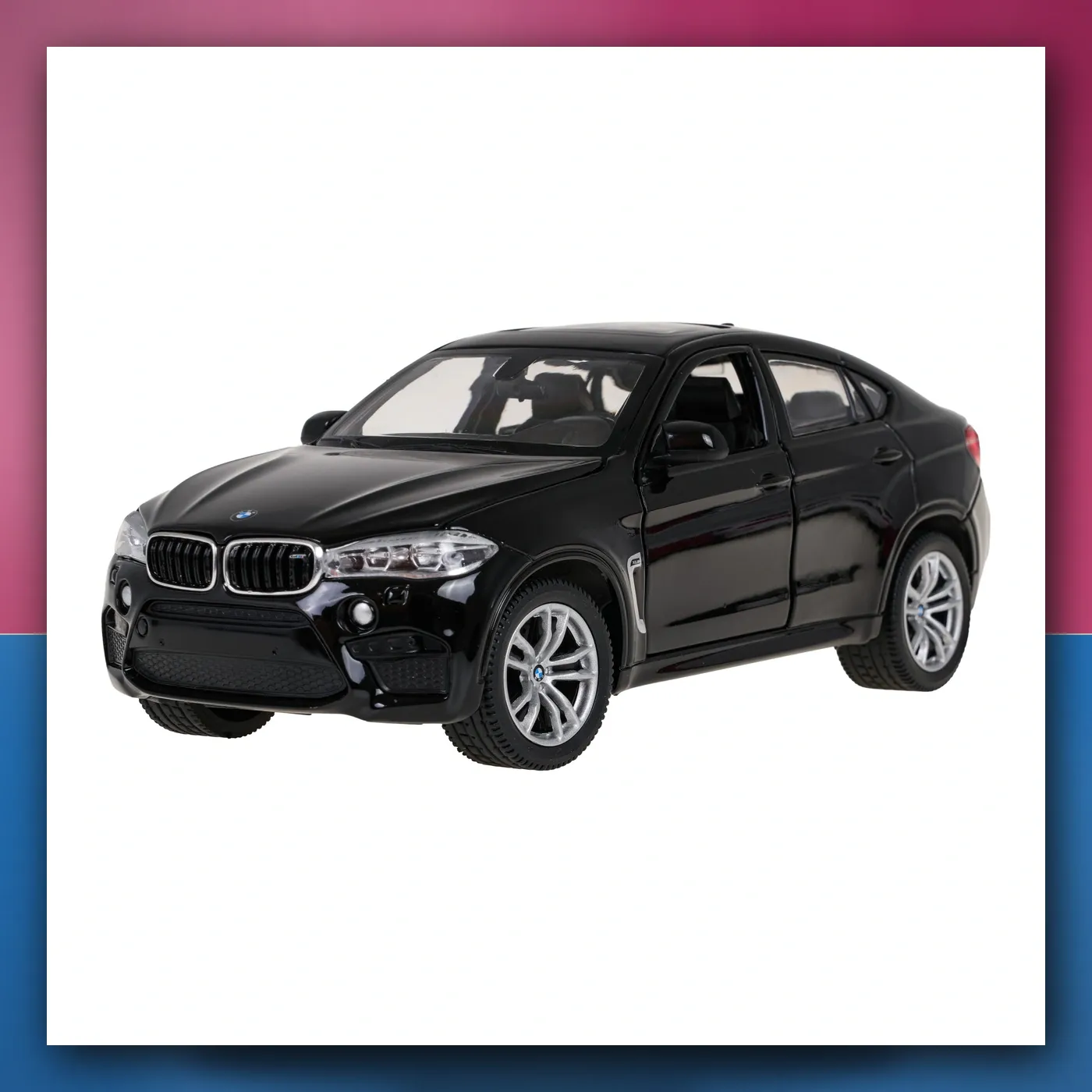 Metalni automobil BMW X6M 1:24 crni RASTAR