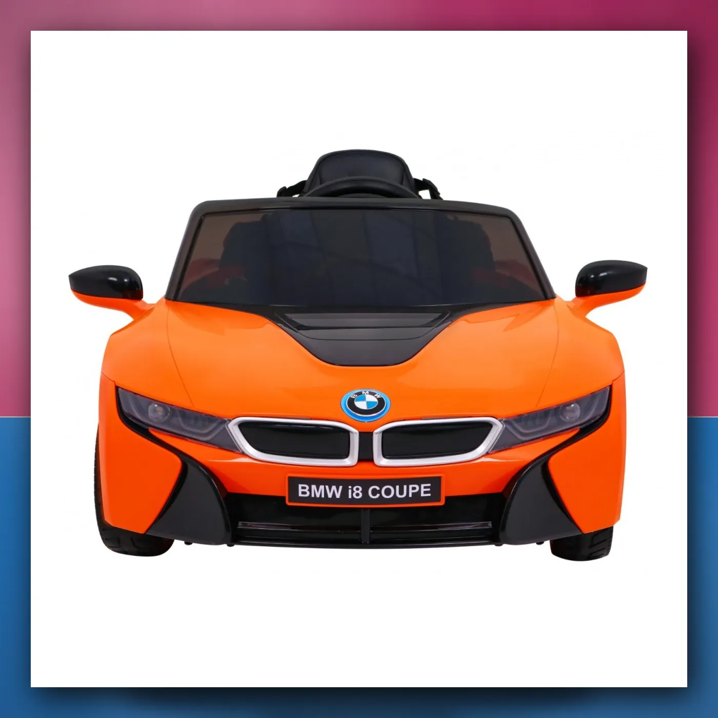 BMW I8 Lift Auto na akumulator narančasti + Daljinski upravljač + Lagani Start + 3 - pkt pojasevi + MP3 USB + LED - slika 1