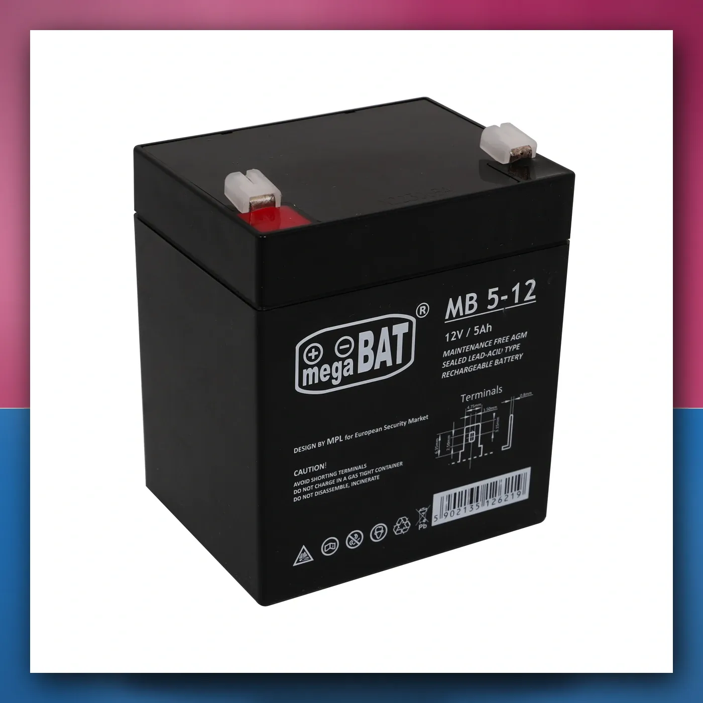 Dijelovi auta akumulator 12V / 5AH - slika 1