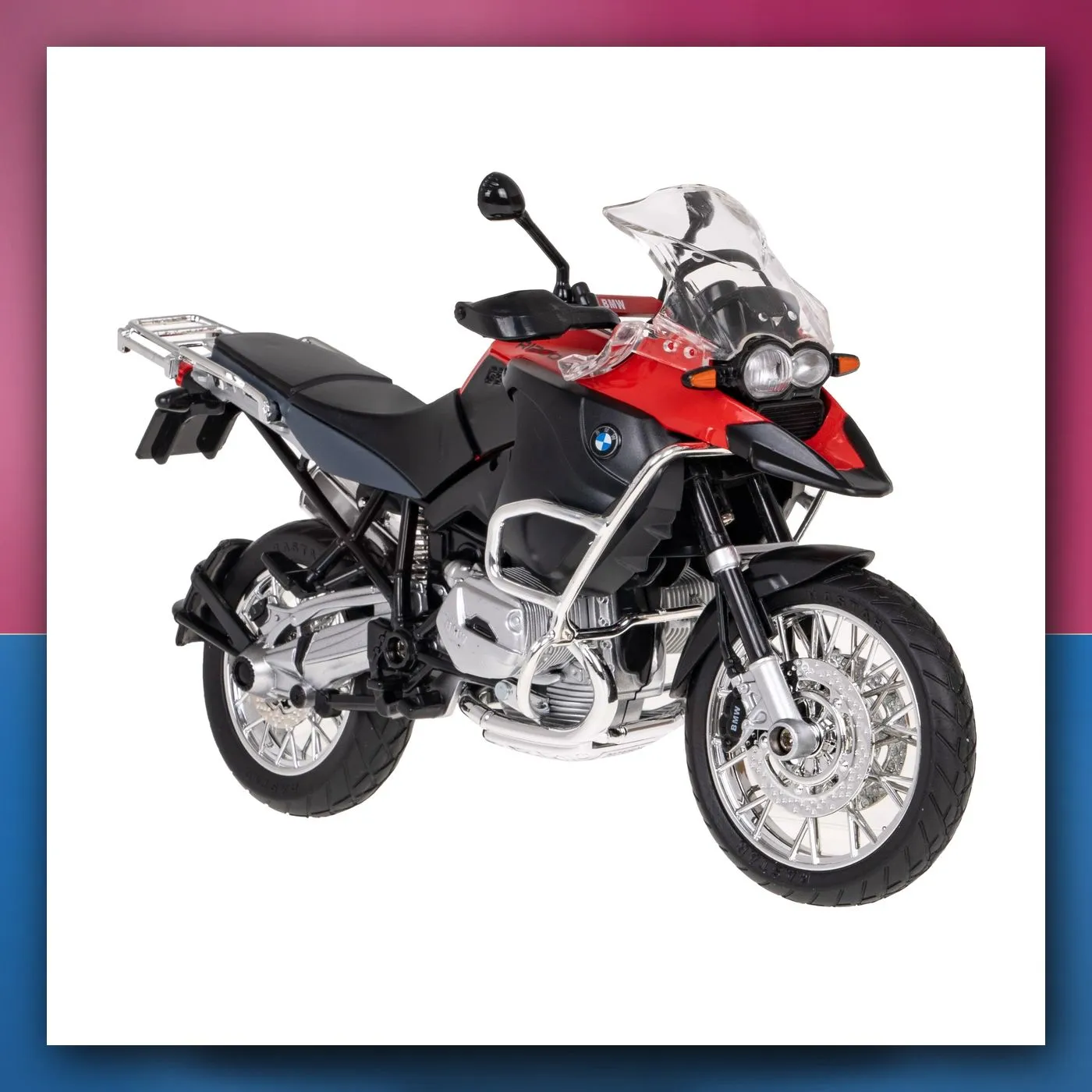 Motocikl BMW R 1200 GS crveni RASTAR 1:9 metalni model