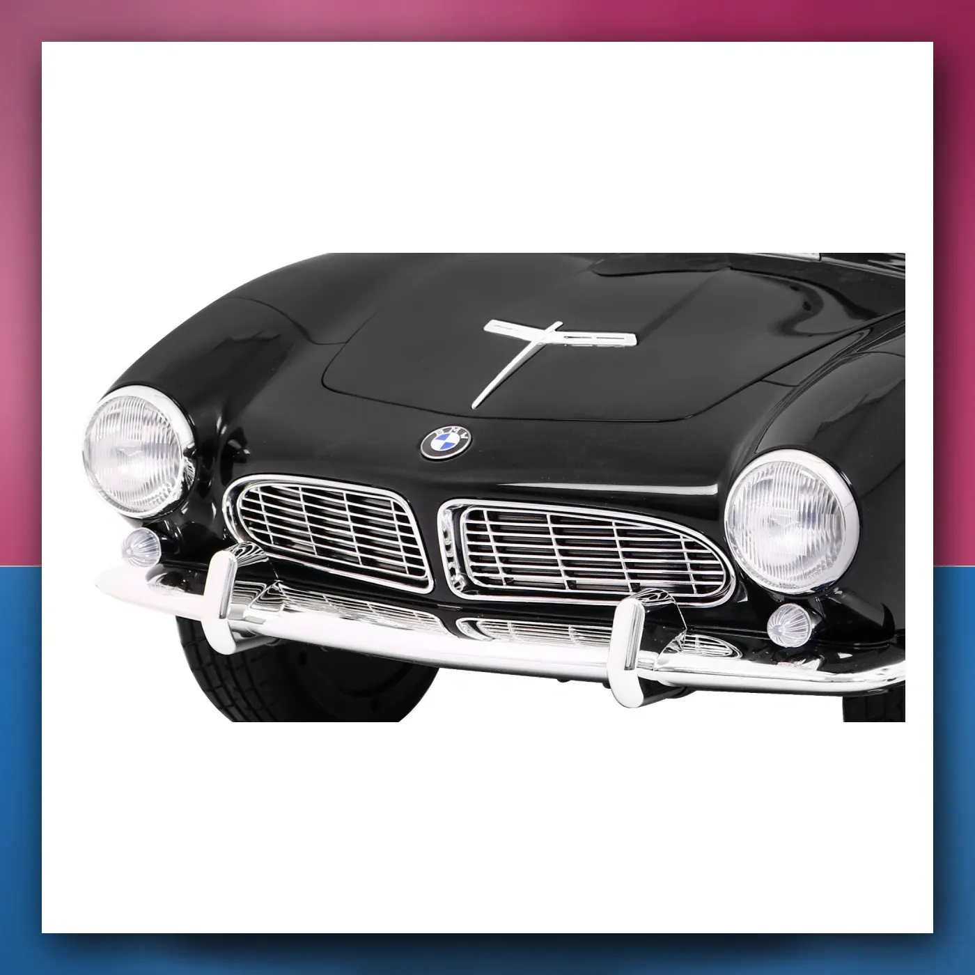 Mali auto BMW 507 Retro električne za djecu crni Roadster - slika 1