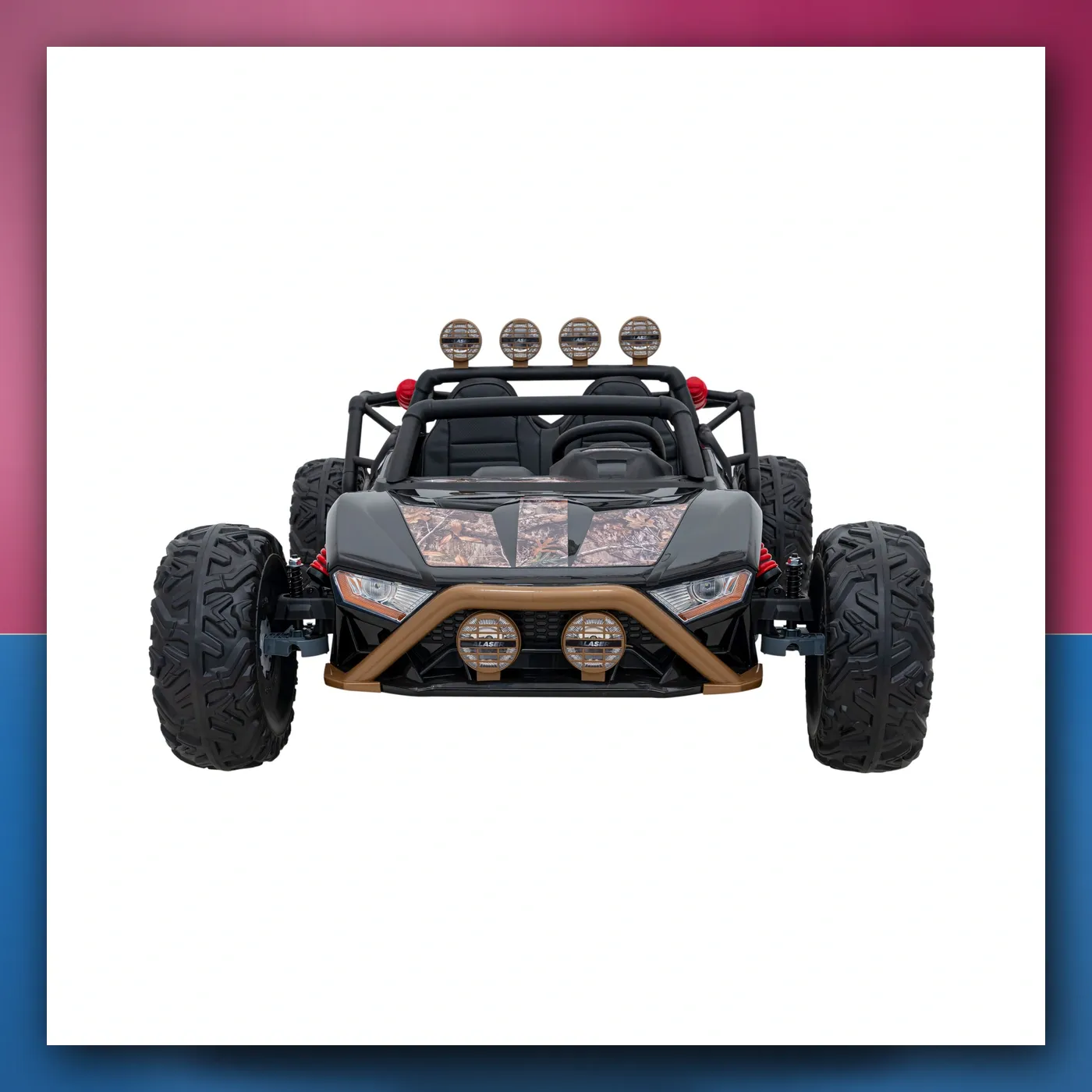 Auto Buggy Trkački 5 na akumulator za djecu - crni + Motori 2x200W + Daljinski upravljač + Audio + LED + Lagani Start - slika 1
