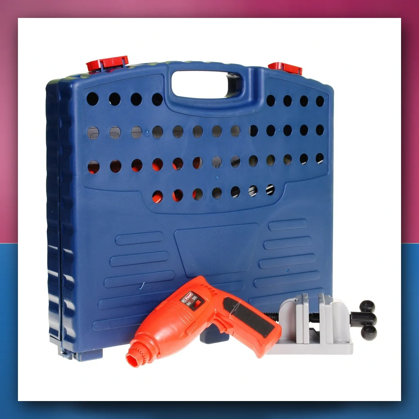 Radionica 2w1 za djecu 3 + Prijenosna Kofer + Stolić do majstorisanja + Alati - slika 1