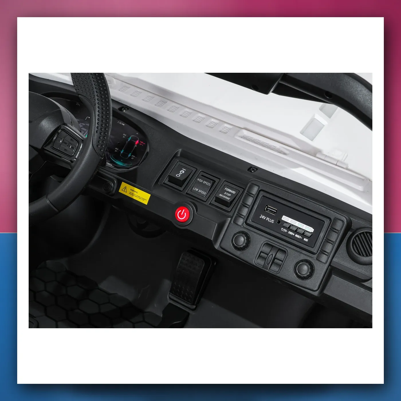 Auto na akumulator Terenski PASSION 4x4 bijeli - slika 1