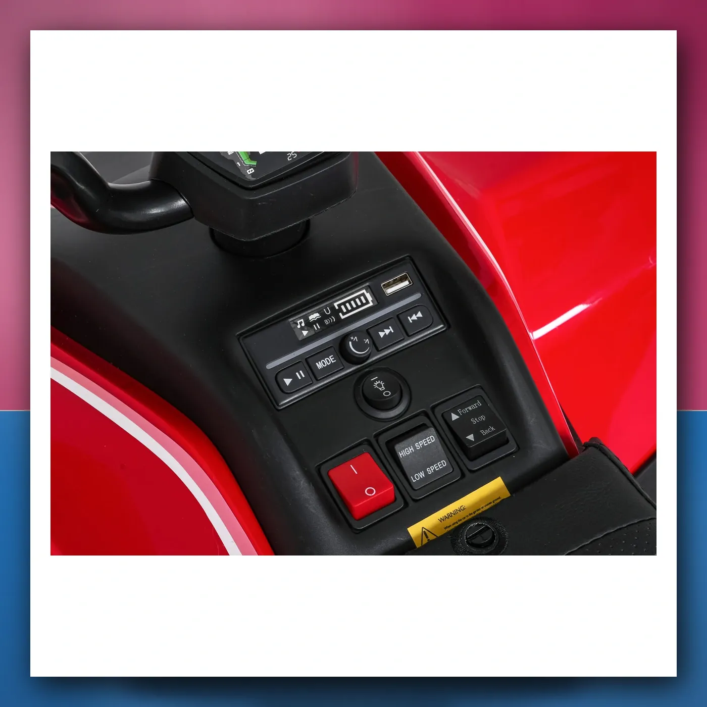 Četverocikl na akumulator Brzo Kotač crveni - slika 1