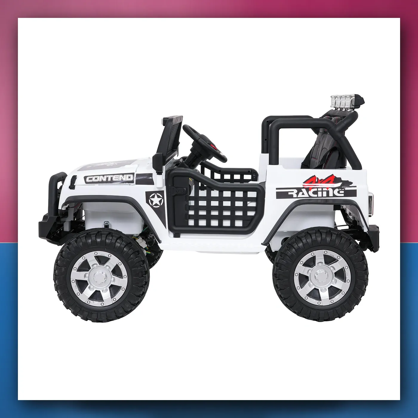 Auto na akumulator Jeep ZVIJER 4x4 bijeli - slika 1