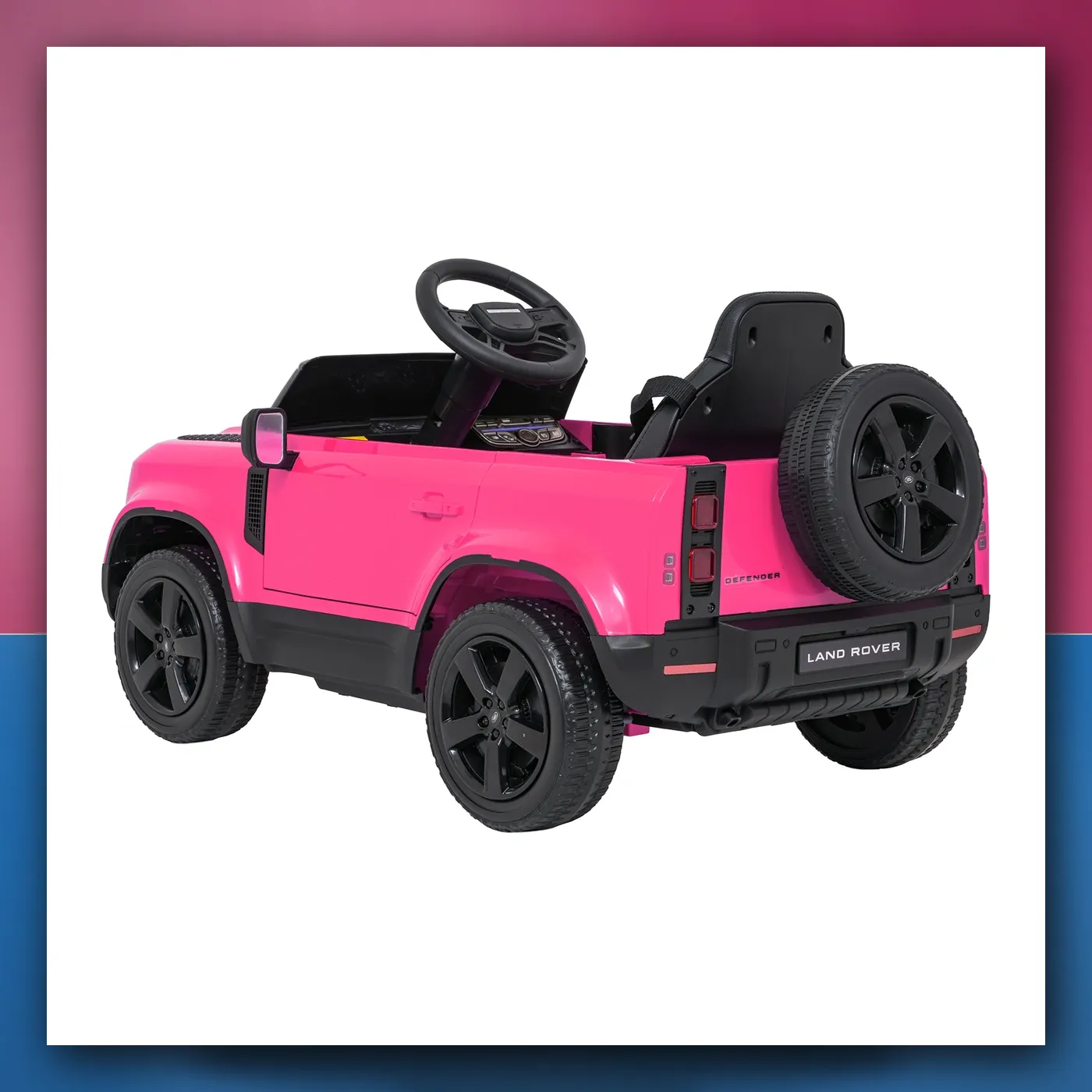 Auto na akumulator Land Rover Defender ružičasti