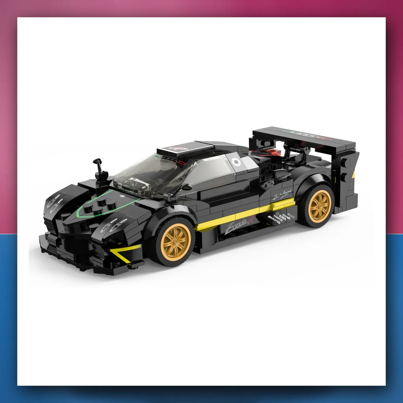 Mali auto 1: 28 Pagani Zonda R Kocke crni RASTAR - slika 1
