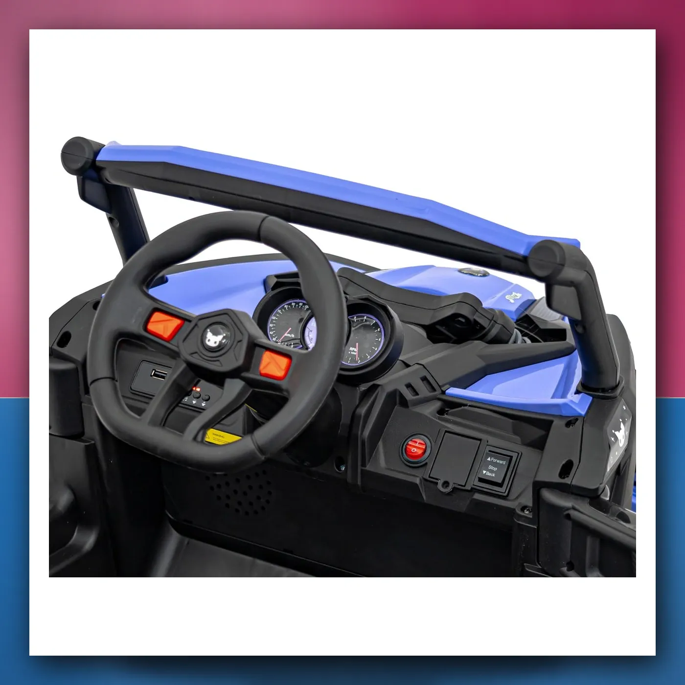 Buggy na akumulator ATV braniti 4x4 Ljubičasti Licenca KUROMI - slika 1