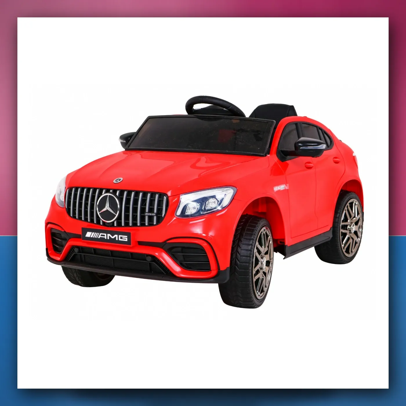 Mercedes Benz GLC63S za djecu crveni SUV + Daljinski upravljač - slika 1