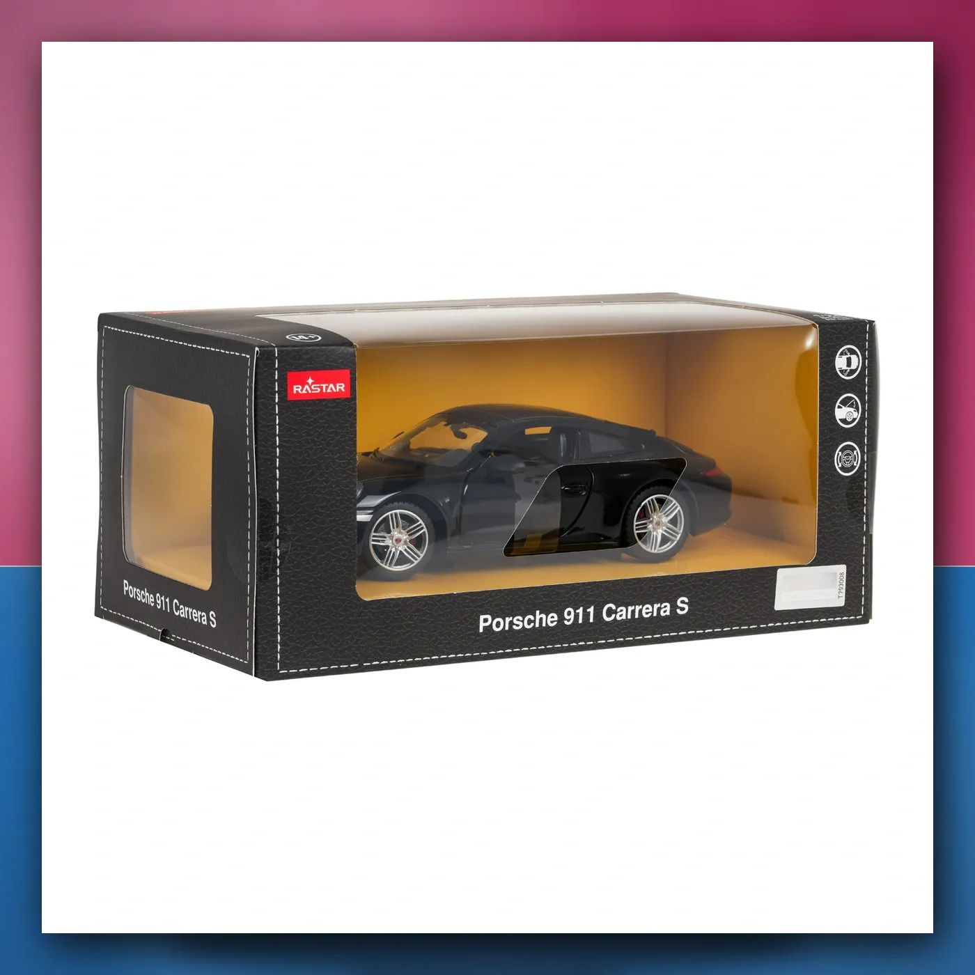 Metalni automobil Porsche 911 1:24 crni RASTAR