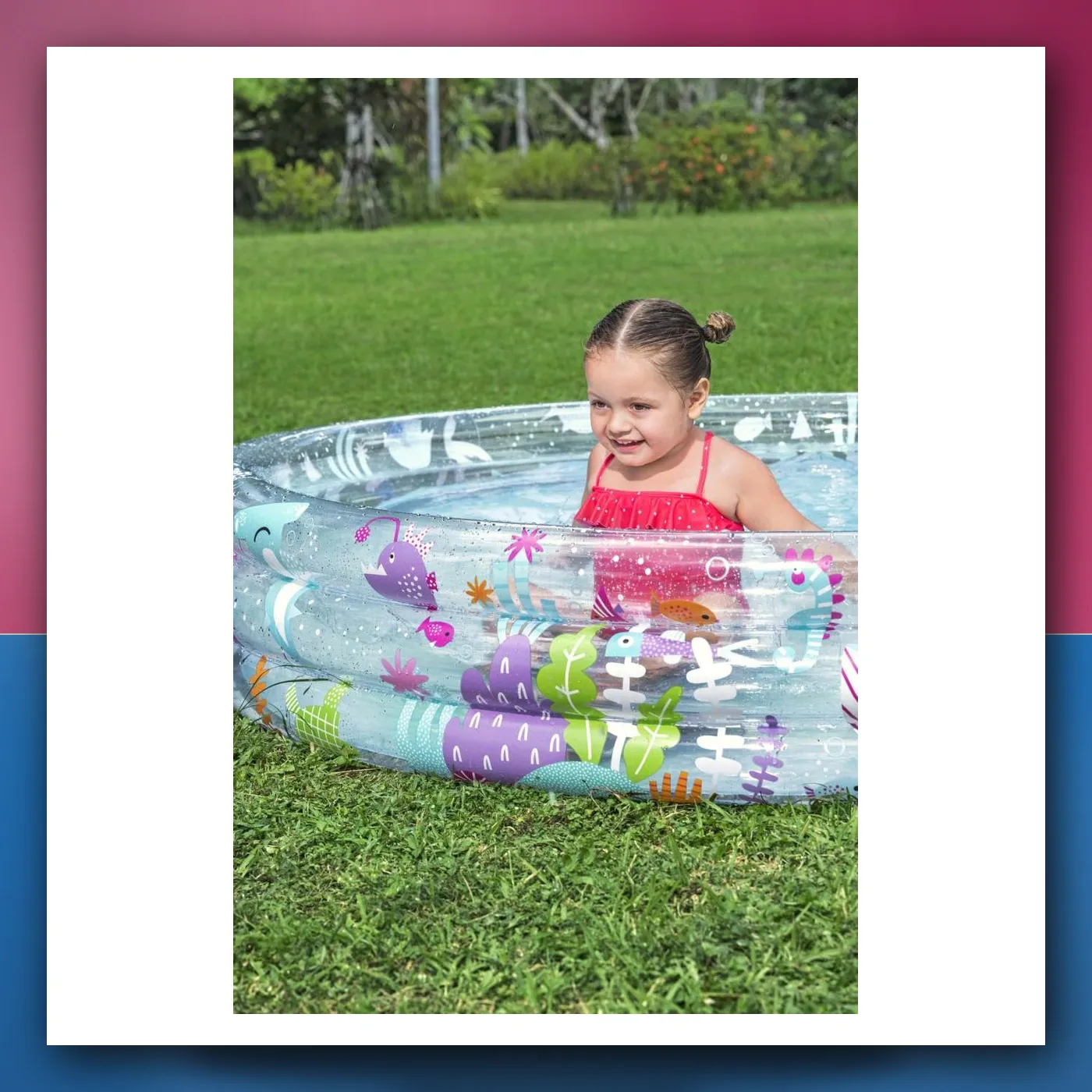 Naduvani Bazenić Morski Svijet za djecu 2 + BESTWAY 183x33cm - slika 1
