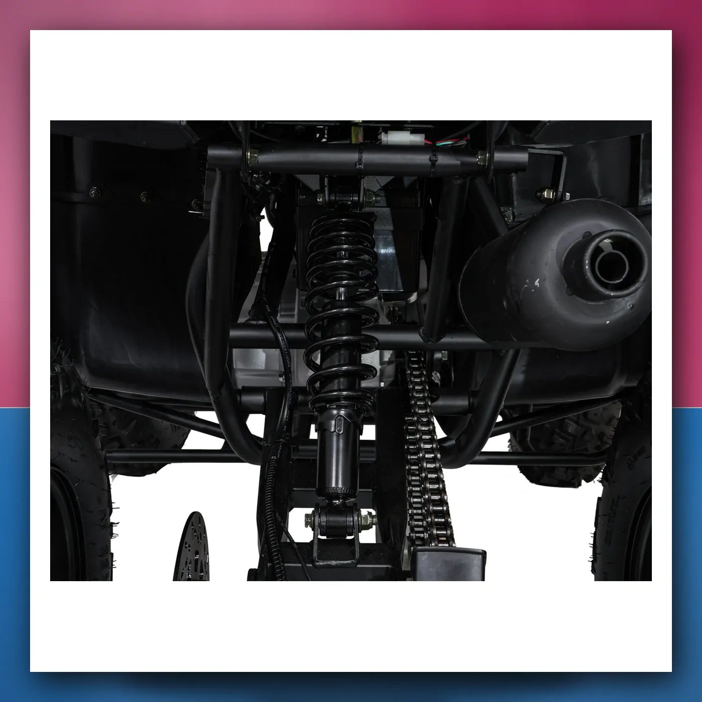 Četverocikl na akumulator Motorni 200CC MONSTER plavi - slika 1