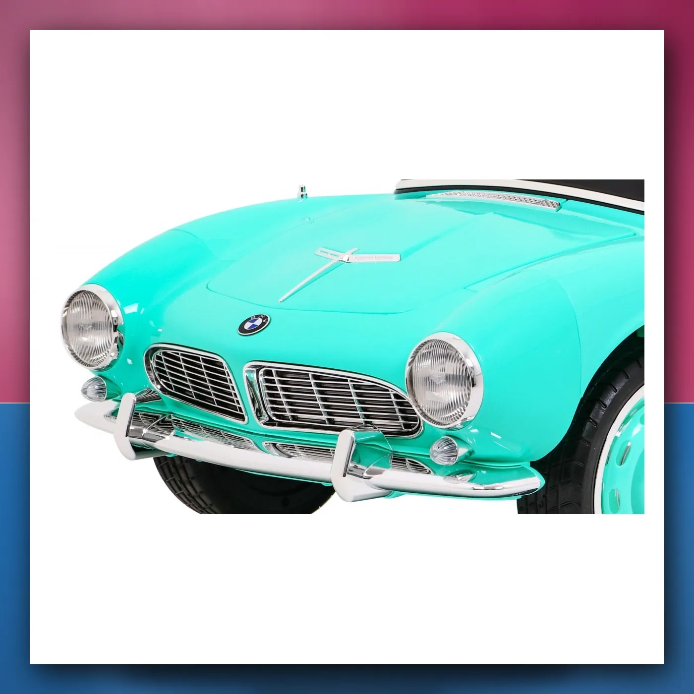 Mali auto BMW 507 Retro električne za djecu zeleni - slika 1