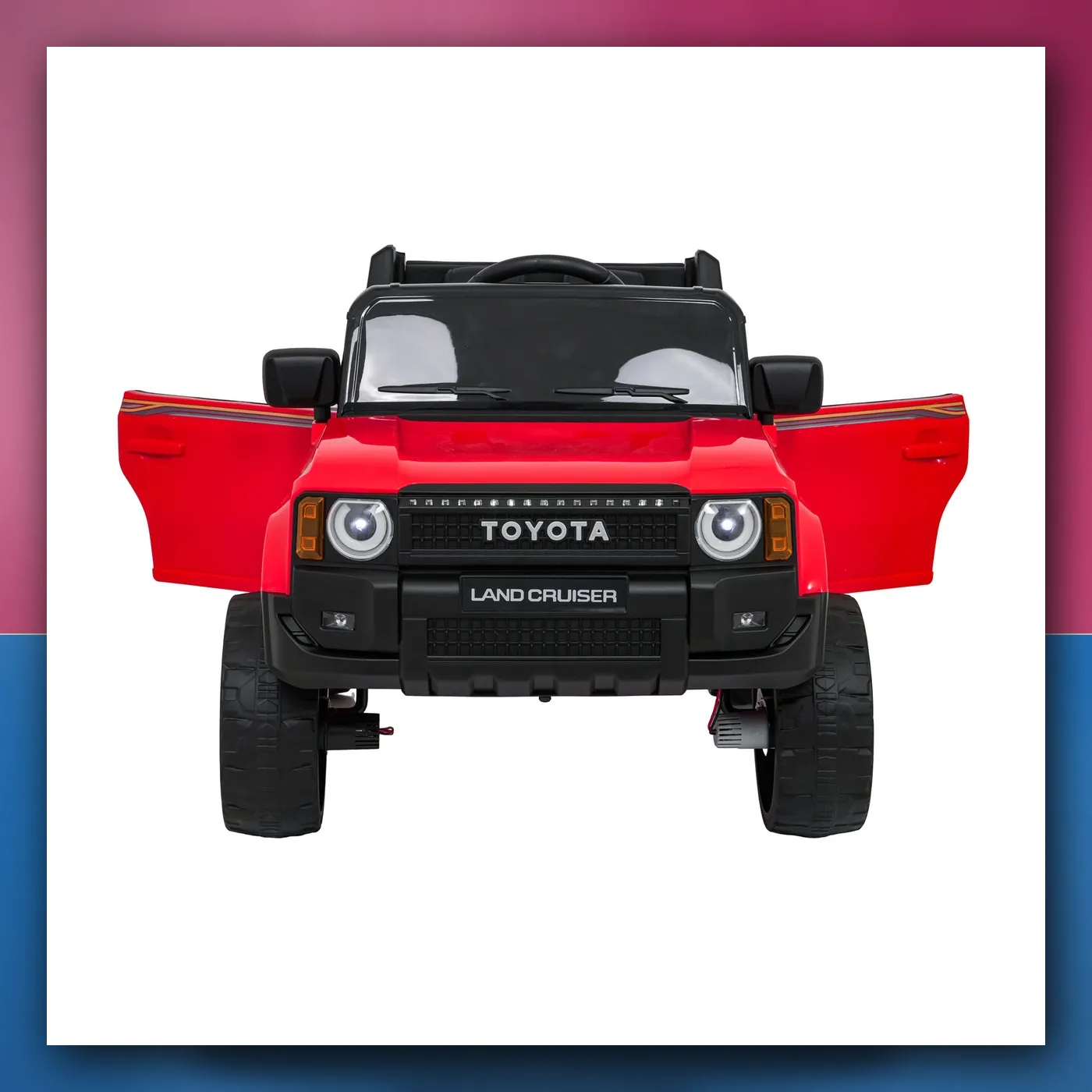 Auto na akumulator Toyota Land Krstarica PRADO crveni - slika 1
