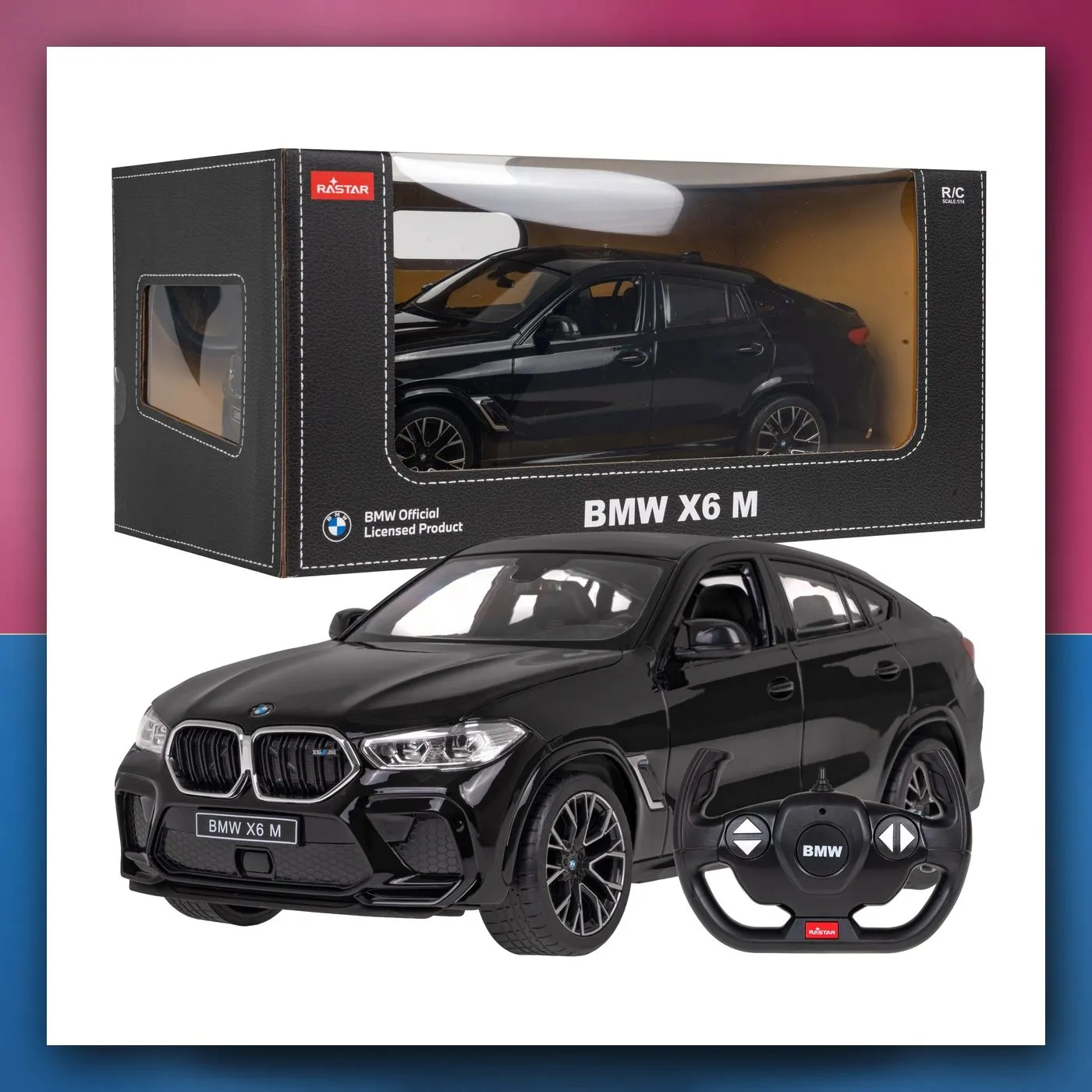 RC BMW X6 M crni RASTAR 1:14 + daljinski upravljač 2,4 GHz