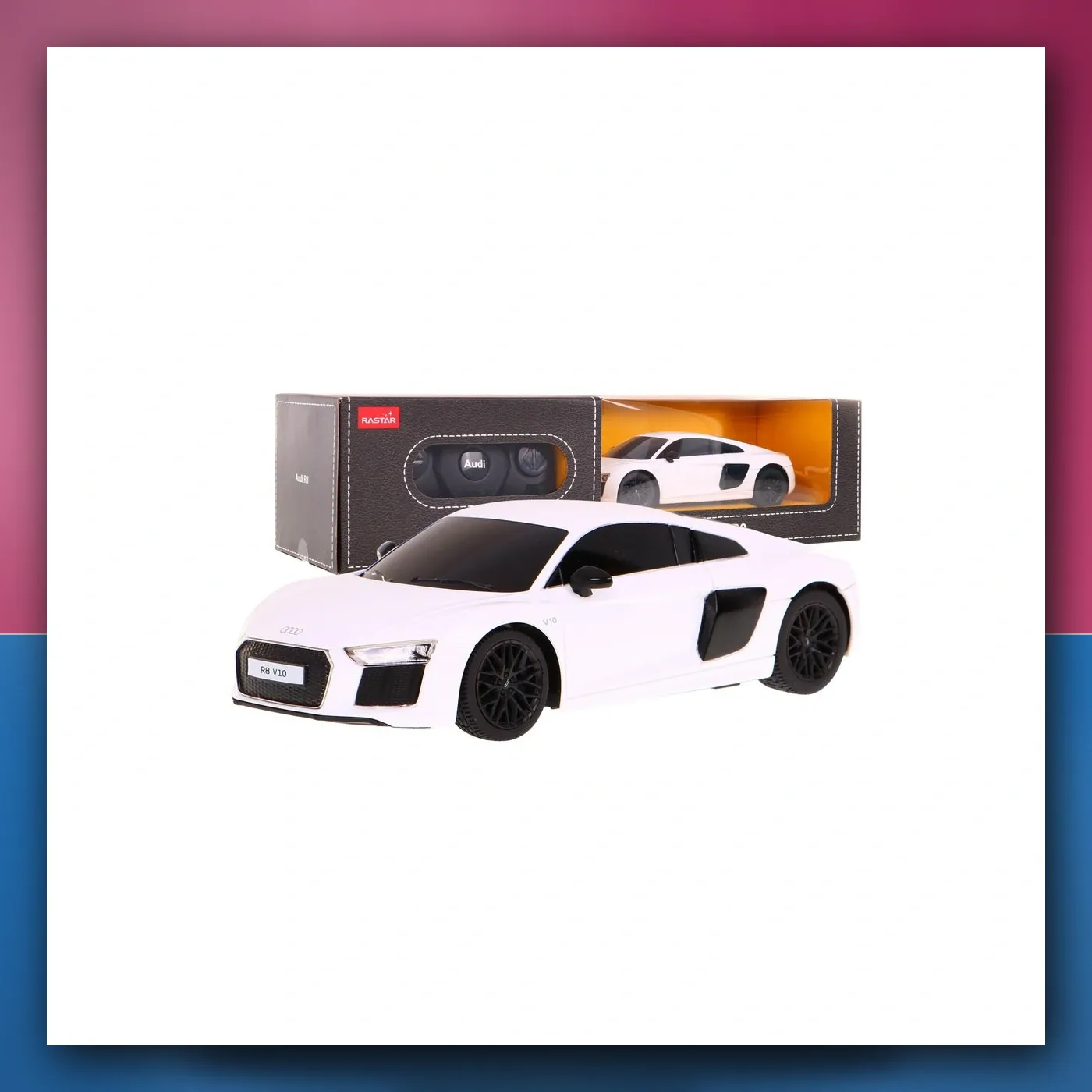 Audi R8 bijeli RASTAR model 1:24 autić na daljinsko upravljanje + daljinski upravljač 2,4 GHz - slika 1