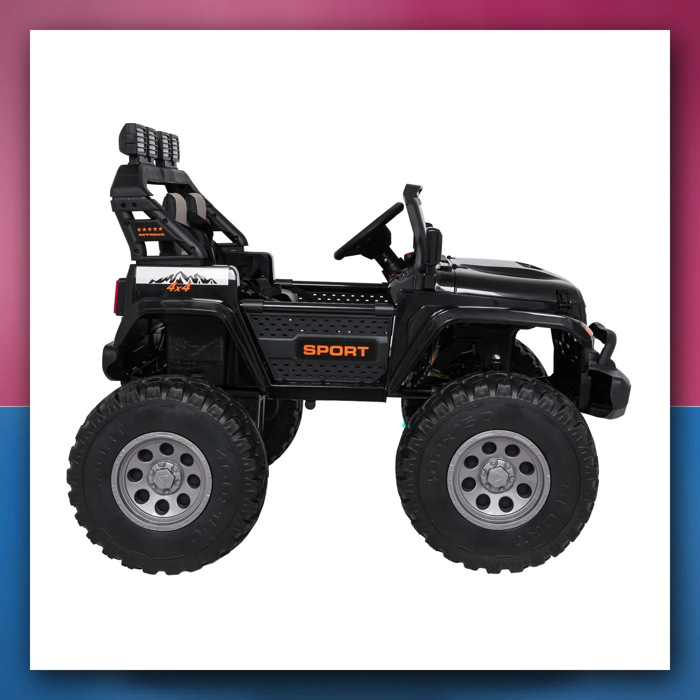 Auto na akumulator Ekstremno Sport 4x4 Varijabla Veličina crni - slika 1