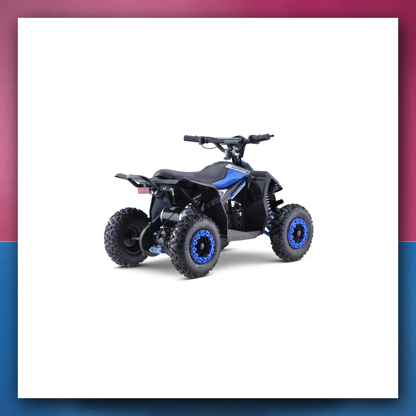 Četverocikl E - STAR na akumulator plavi 35km / h + Motor 1000W + Kotači pumpano + Regulacija sjedala - slika 1