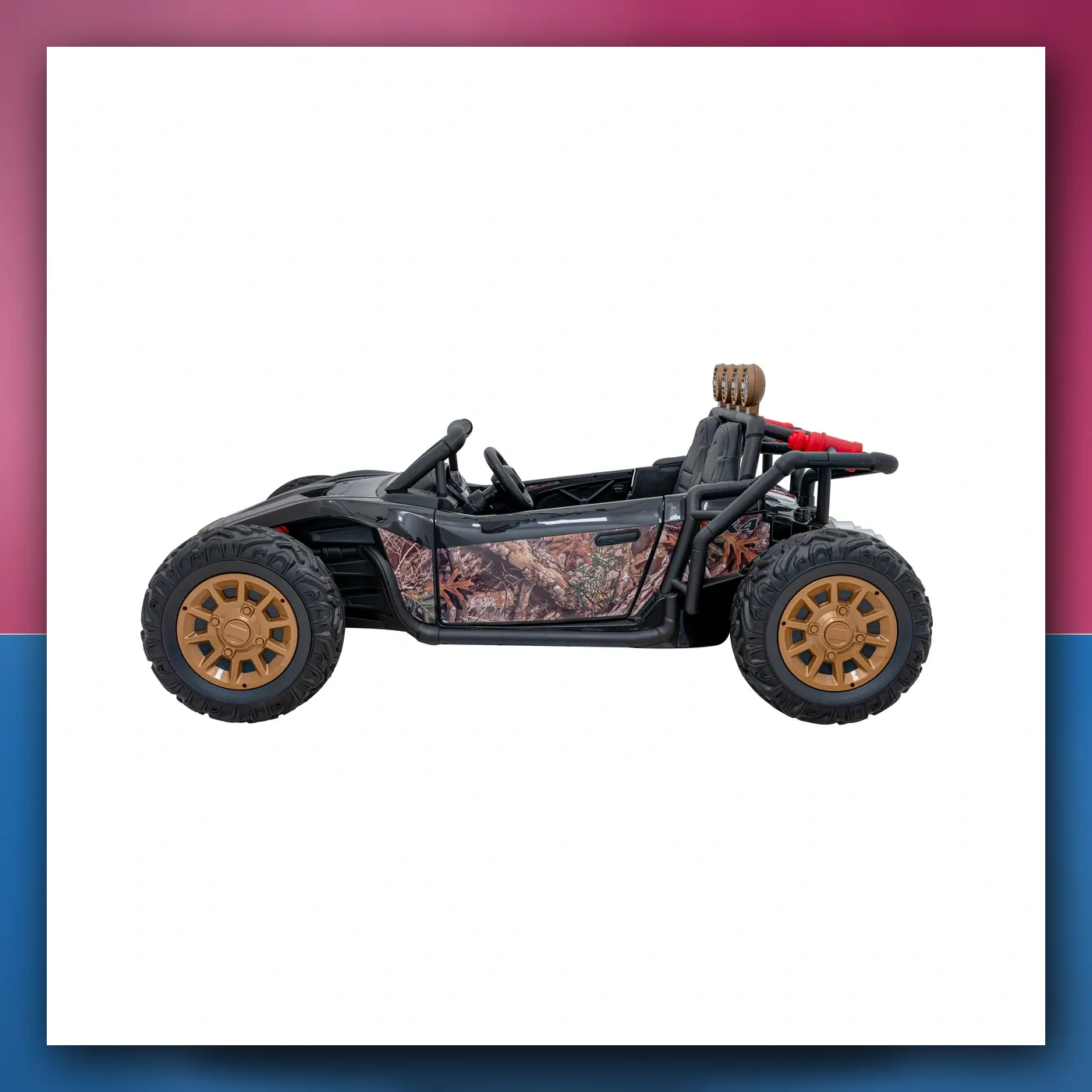 Auto Buggy Trkački 5 na akumulator za djecu - crni + Motori 2x200W + Daljinski upravljač + Audio + LED + Lagani Start - slika 1