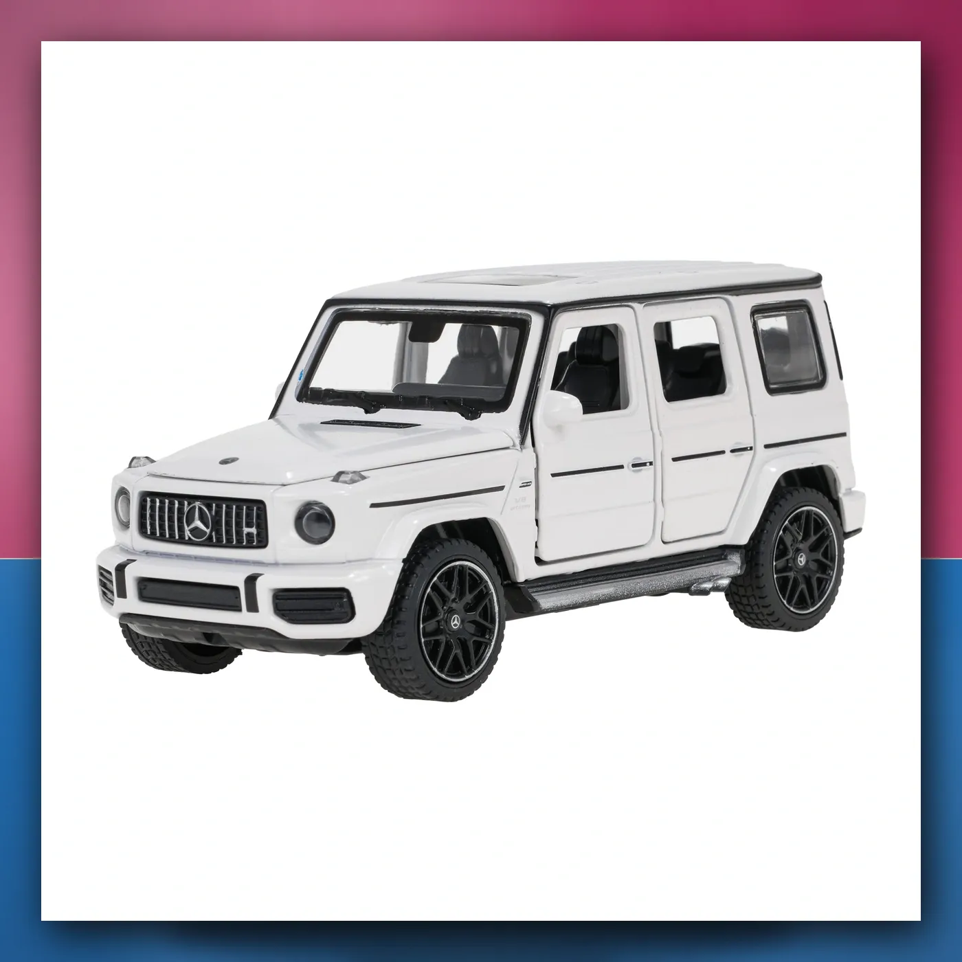 Metalni automobil Mercedes-Benz AMG G63 1:32 sa zvukom bijeli RASTAR