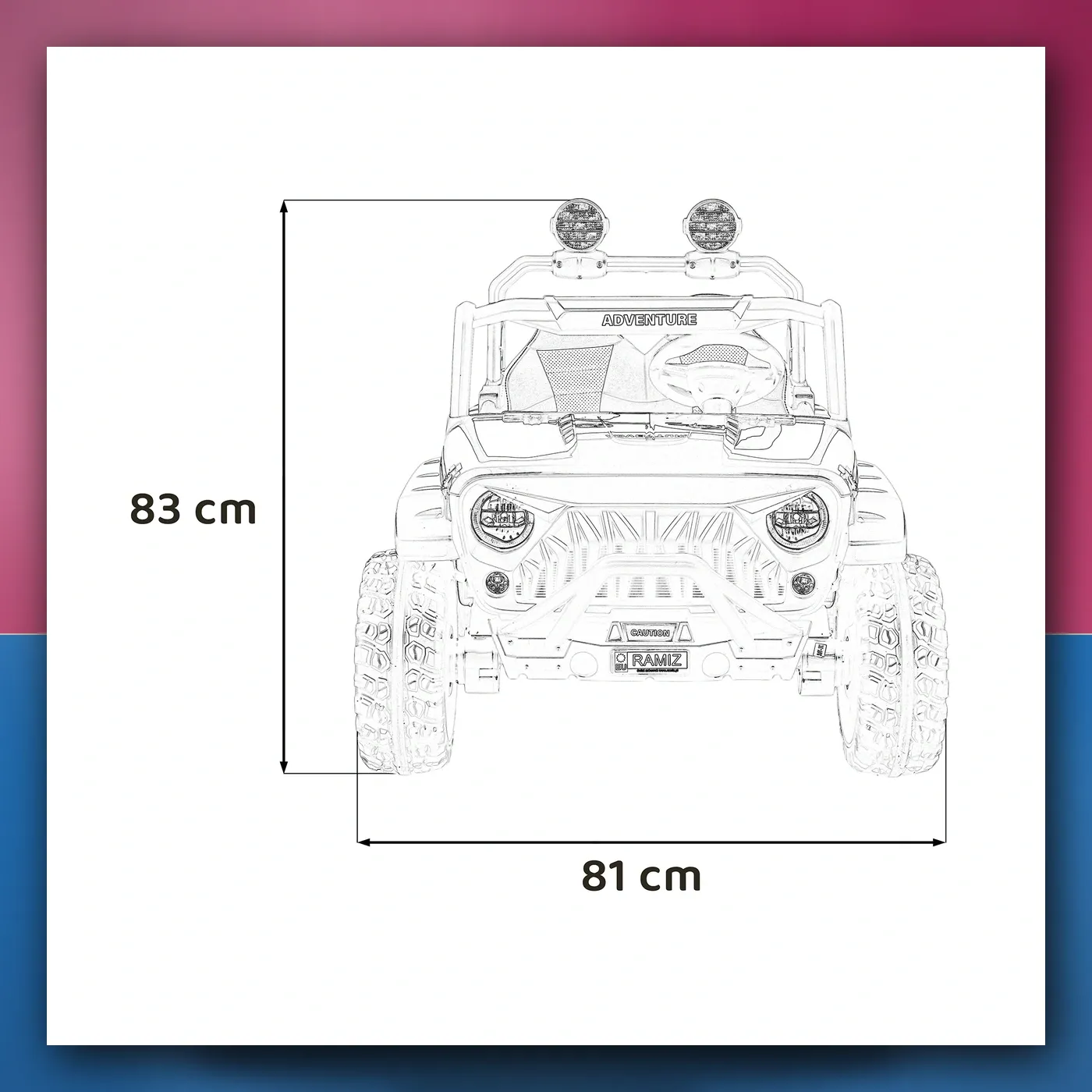 Auto na akumulator Terenski PASSION 4x4 bijeli - slika 1