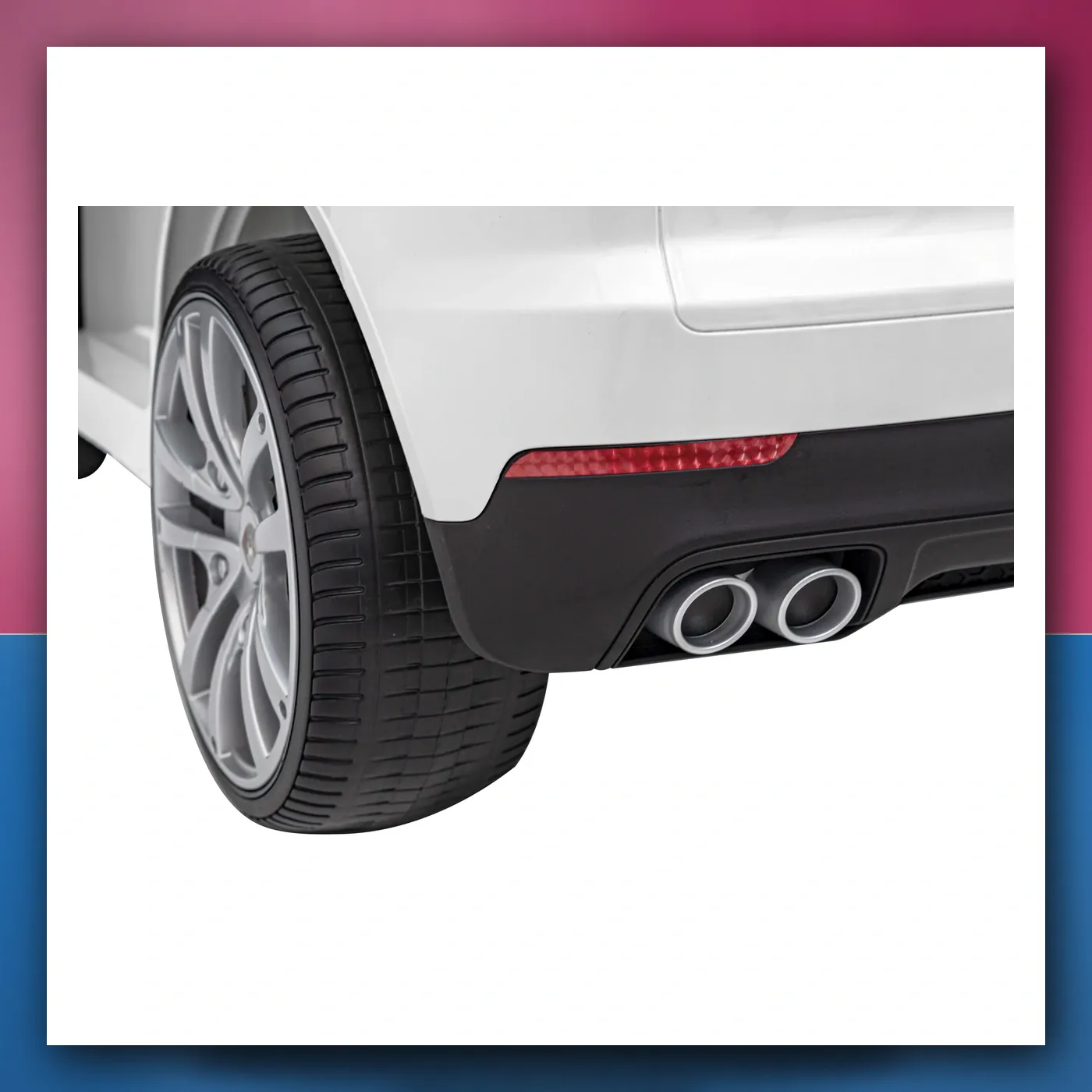 Porsche Cayenne S na akumulator za djecu - Lakir bijeli SUV + Daljinski upravljač - slika 1