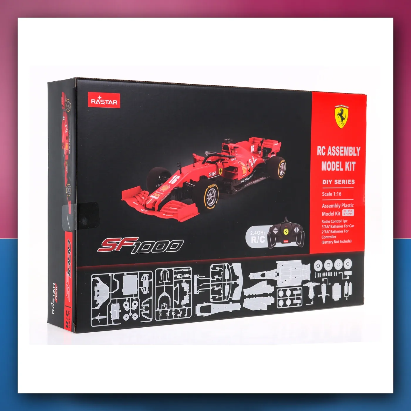 Ferrari SF1000 crveni RASTAR model 1:16 bolid na daljinsko upravljanje + Body Kit + daljinski upravljač 2,4 GHz - slika 1
