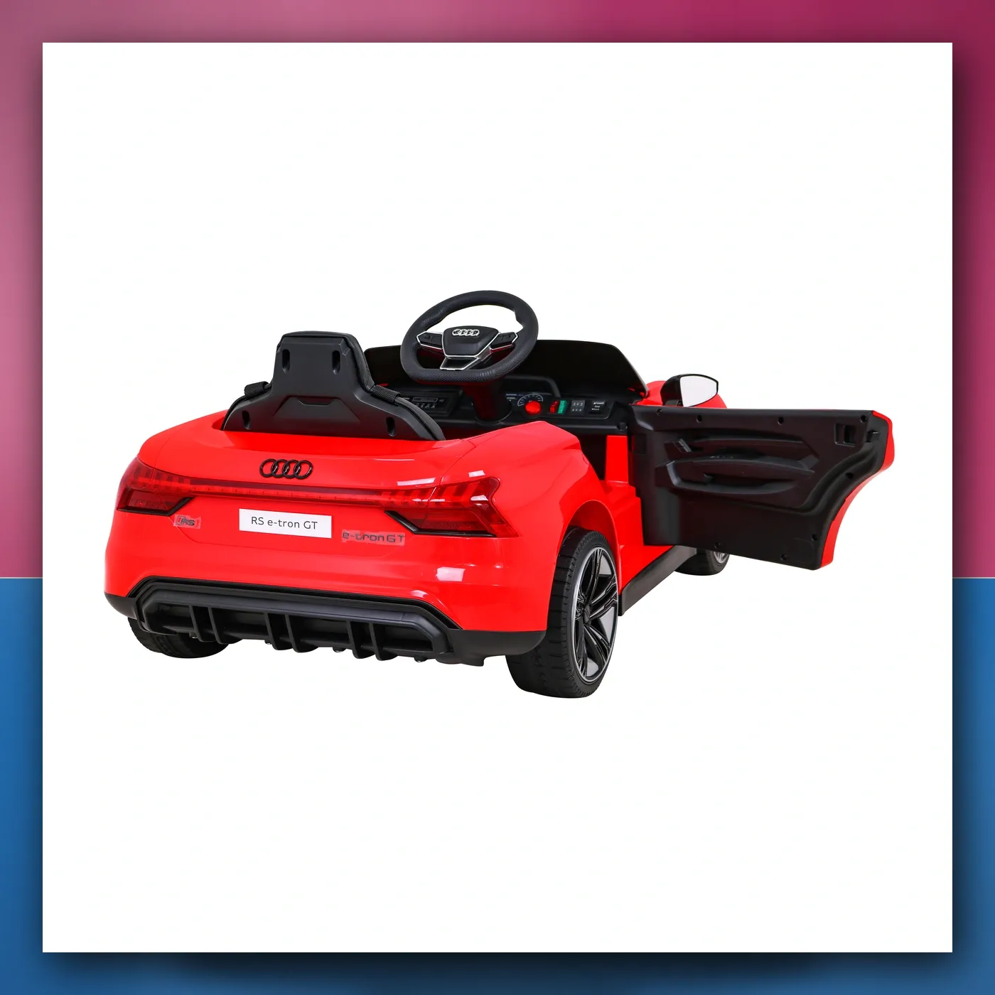 Audi RS E - Tron GT na akumulator crveni + Daljinski upravljač + Pogon 4x4 + Radio + MP3 + LED + EVA - slika 1