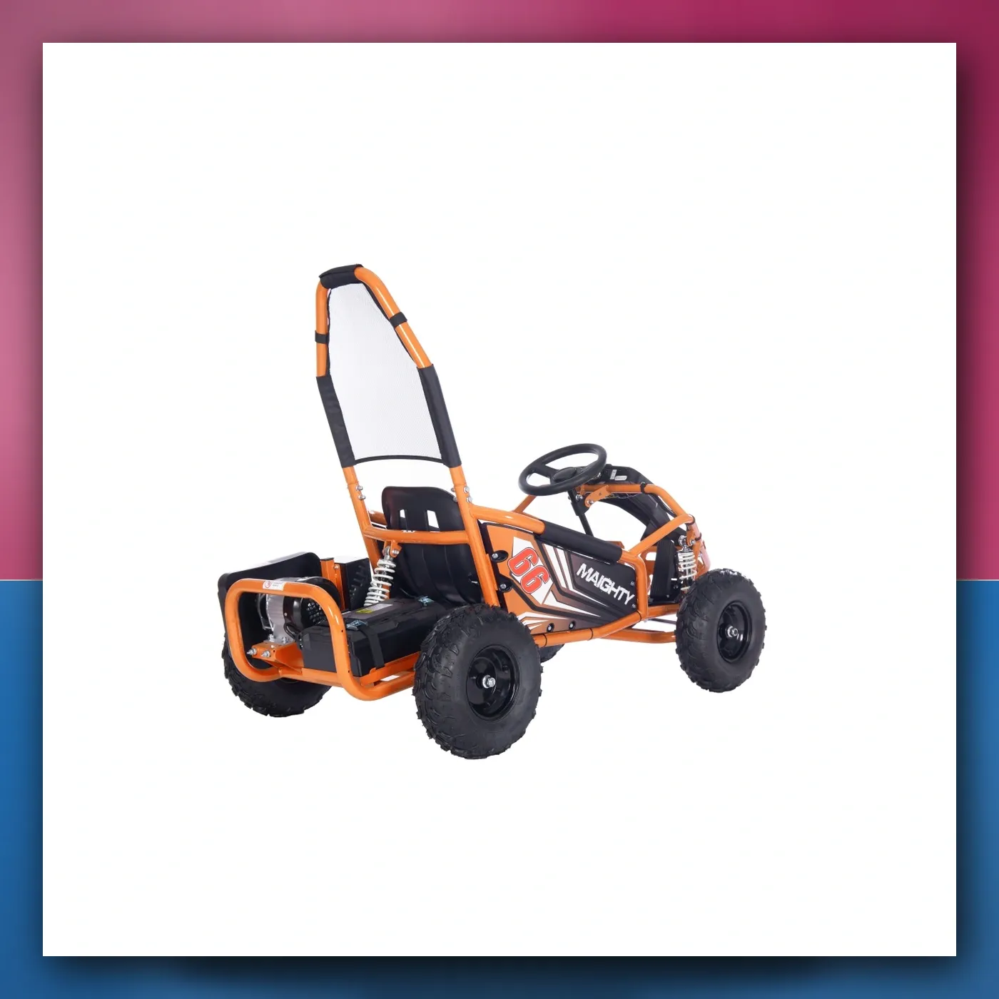 Auto na akumulator Gokart Električni MAIGHTY narančasti - slika 1