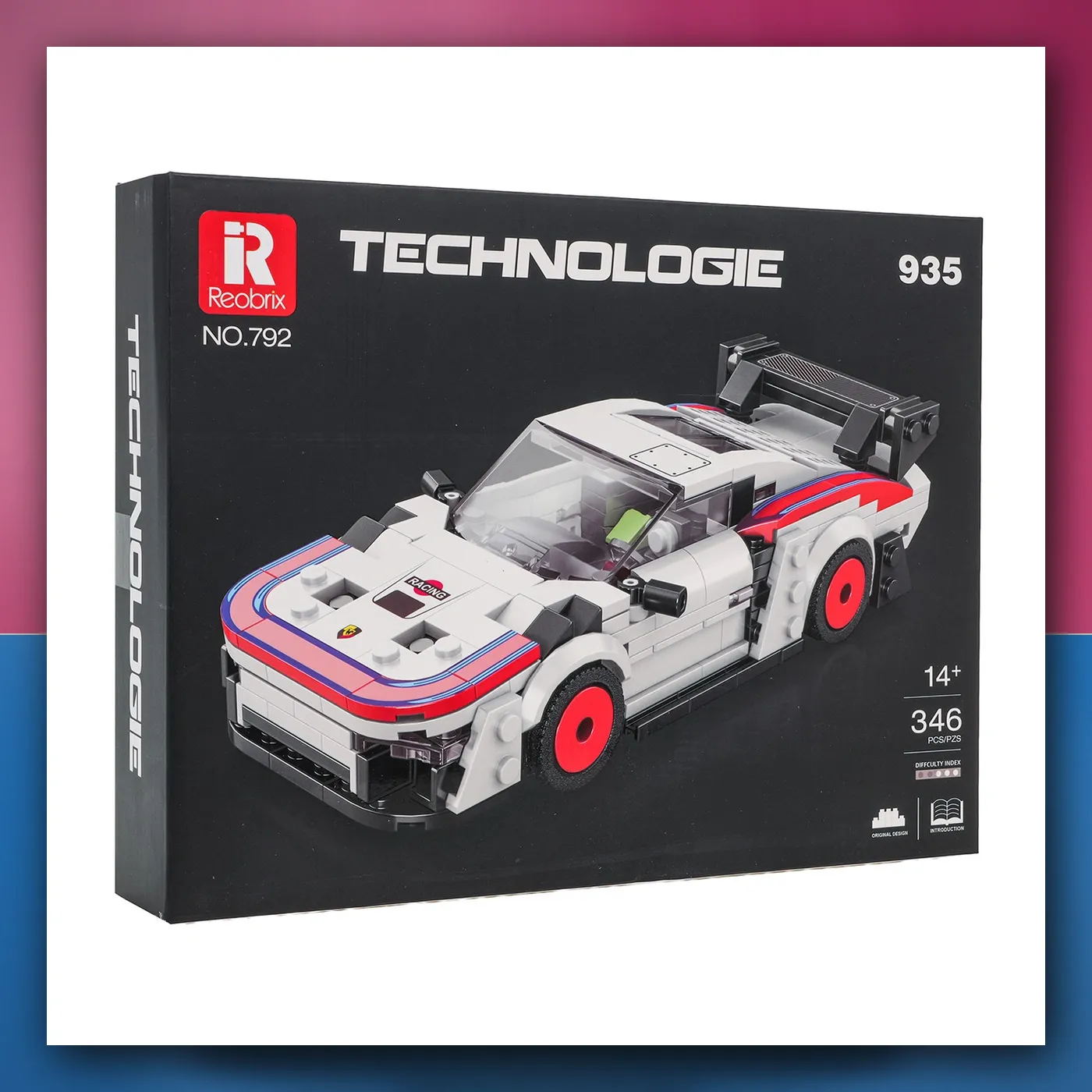 Set kockica Auto Sportske bijele 346el. - slika 1