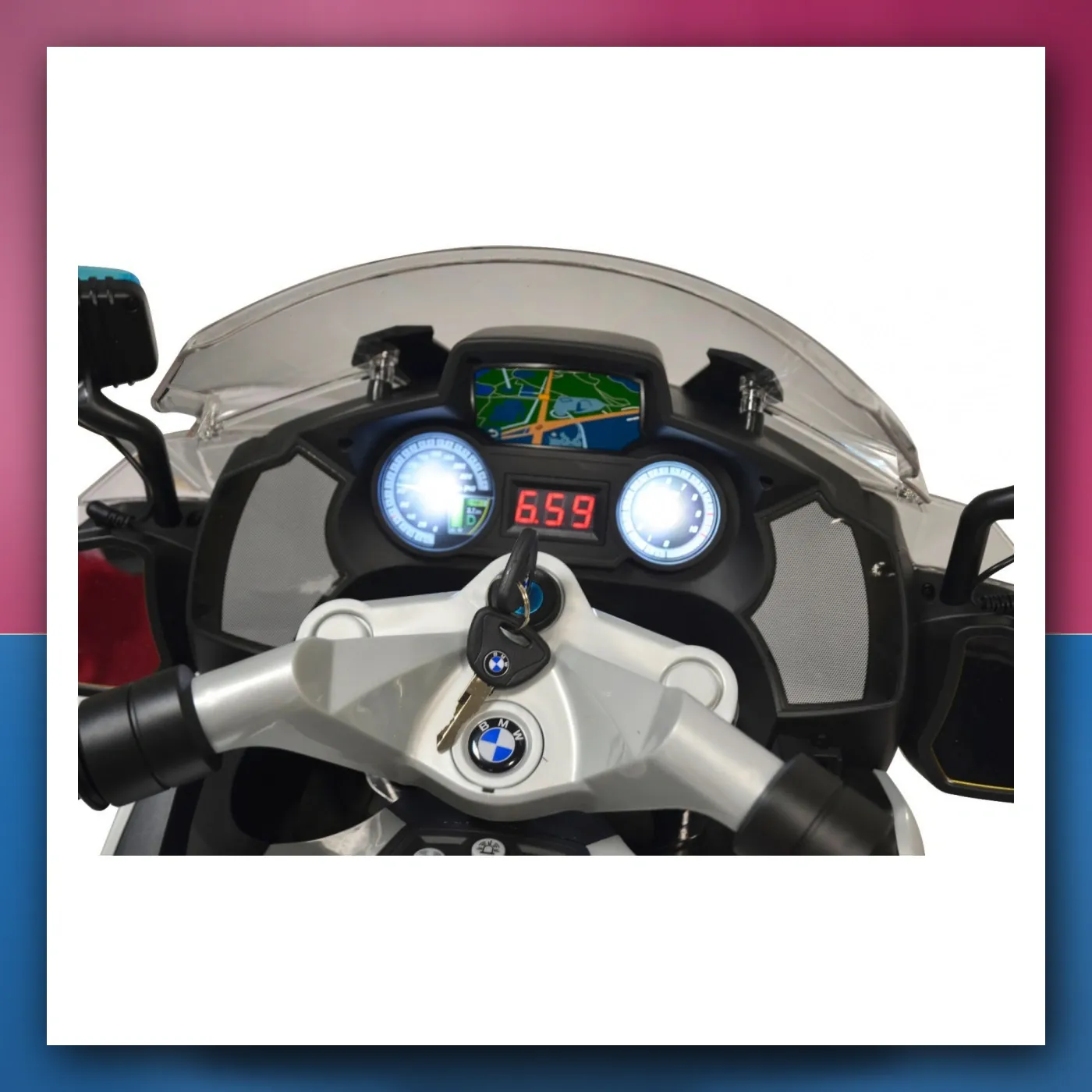 BMW R1200RT Policija Motor električni za djecu + Kotrljajuće pomoćni + Zvukovi + LED + EVA + Lagani Start - slika 1