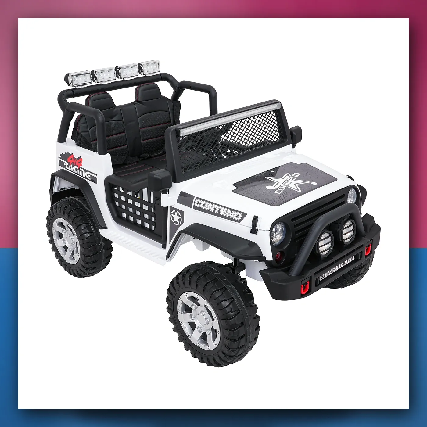 Auto na akumulator Jeep ZVIJER 4x4 bijeli - slika 1